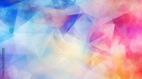 Geometric Harmony: Polygon Art Triangle-Based Soft Color Abstract Background