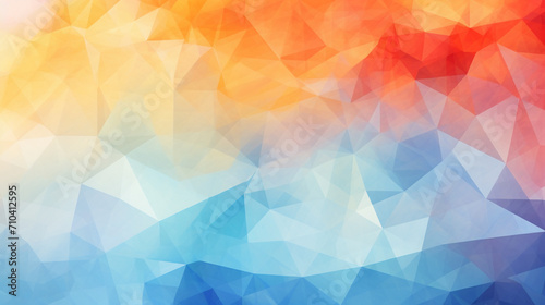 Abstract Elegance: Soft Color Palette in Triangle-Based Polygon Art Composition