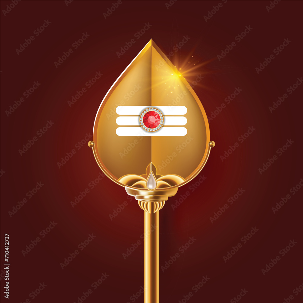 Vector illustraion of Hindu God Murugan weapon Vel also called spear