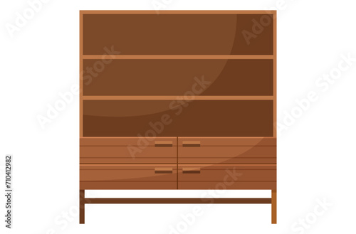 Kitchen furniture vector illustration. Comfortable furnishings and decorative accessories define kitchen interior Culinary settings, adorned with stylish decor, make kitchen cozy retreat Kitchen