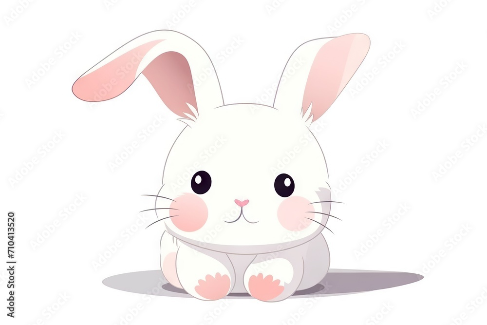 Cute rabbit character illustration