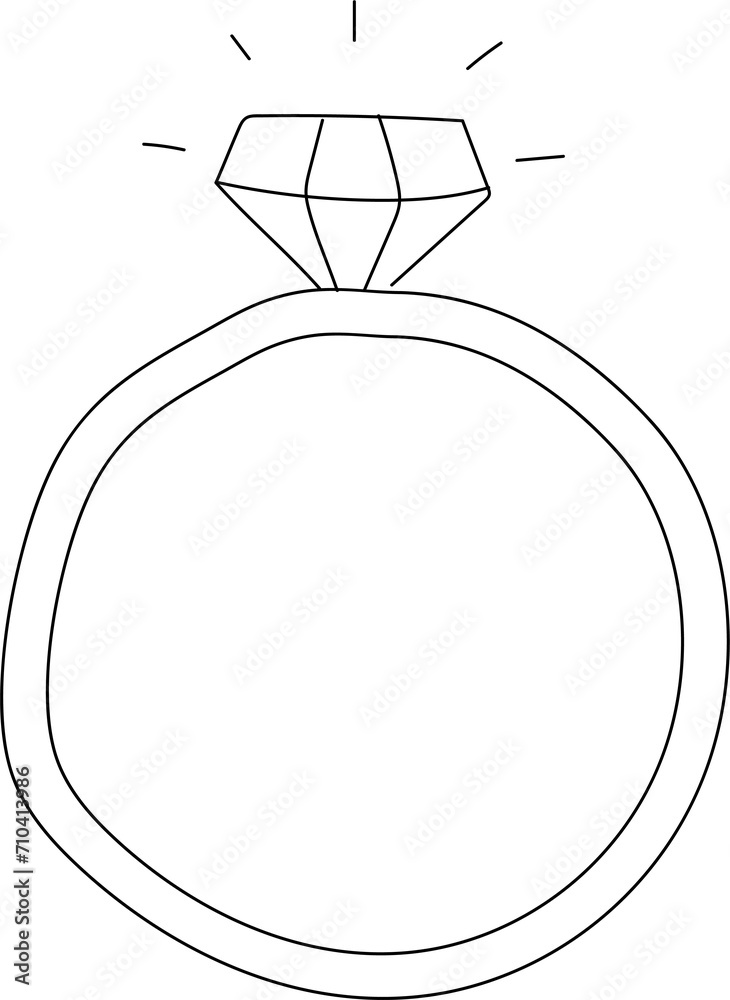 Hand drawn ring illustration on transparent background.
Hand drawn ring illustration on transparent background.