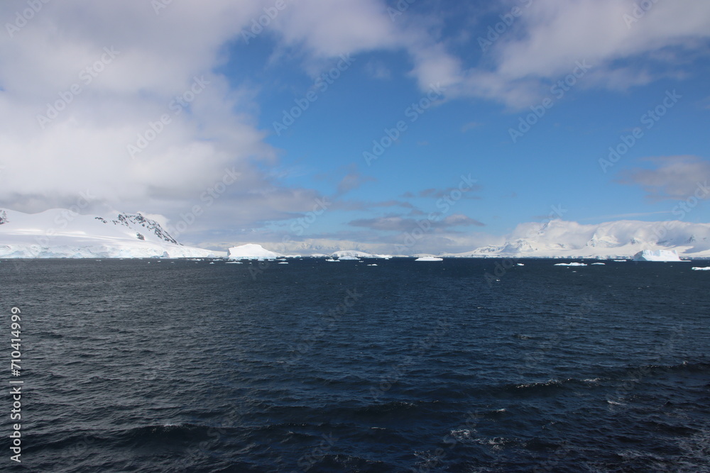 The Gerlache Strait in Antarctica.