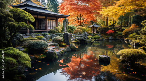 Seasonal Serenity  Japanese Garden Transforms into an Autumn Oasis