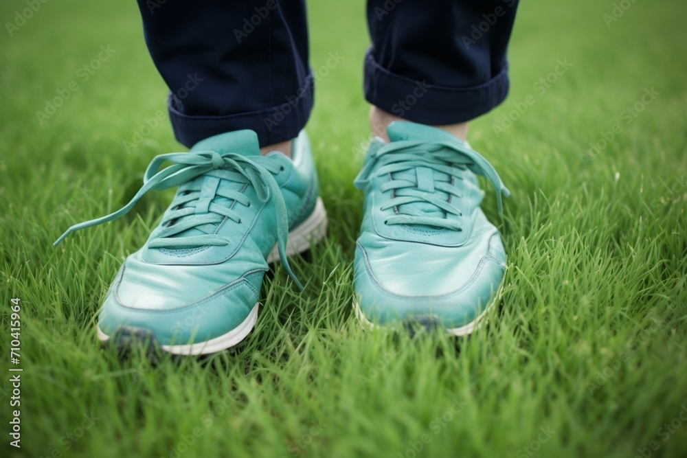 child walking on grass