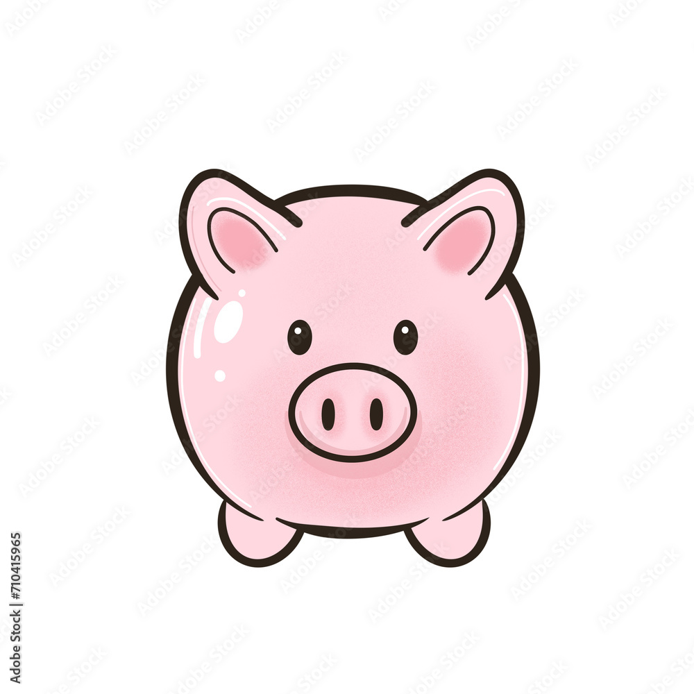 pig cartoon on a isolated white background pig cartoon on a isolated white background