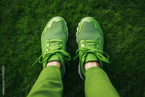 shoes on grass