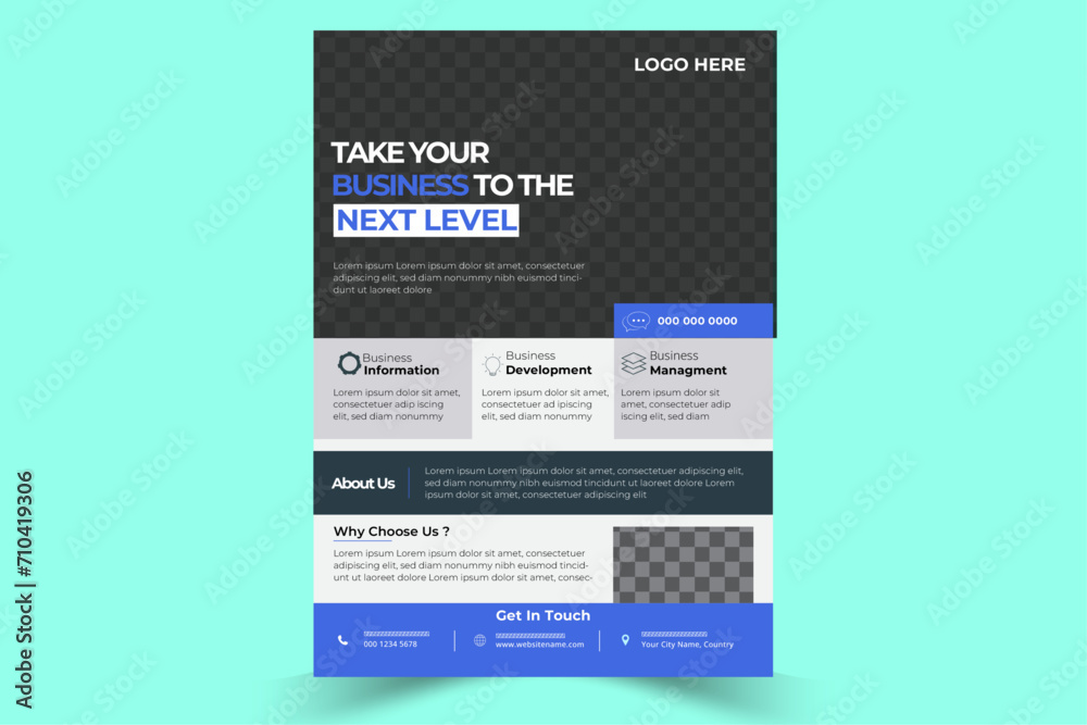 templates of A4 Business Flyer Set with Creative Geometrics,  Business Flyer Collection with Modern Geometry, Flyer Bundle with Sleek Modern Designs
