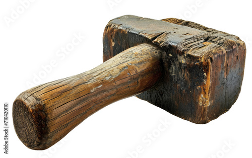 Wooden Hammer Display on a transparent background