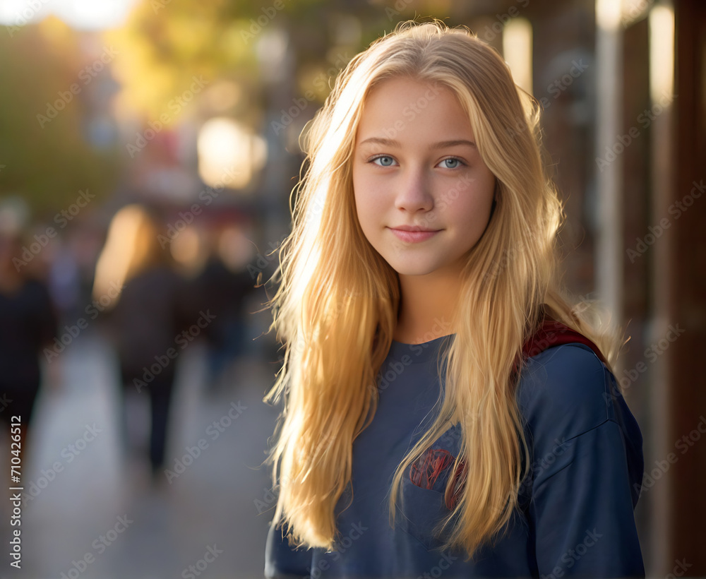 Capturing Radiance: Photorealistic Full-Body Portrait of a 18-Year-Old Young Woman, Bathed in Golden-Hour Sunlight, with Long Blonde Hair and Striking Blue Eyes Capturing Radiance: Photorealistic Full-Body Portrait of a 18-Year-Old Young Woman, Bathed in Golden-Hour Sunlight, with Long Blonde Hair and Striking Blue Eyes