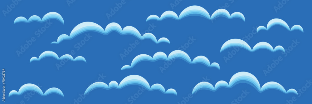 Drawing clouds isolated on white background, vector design Drawing clouds isolated on white background, vector design