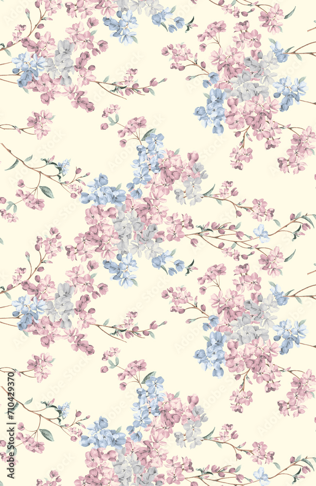 pattern with pink flowers pattern with pink flowers
