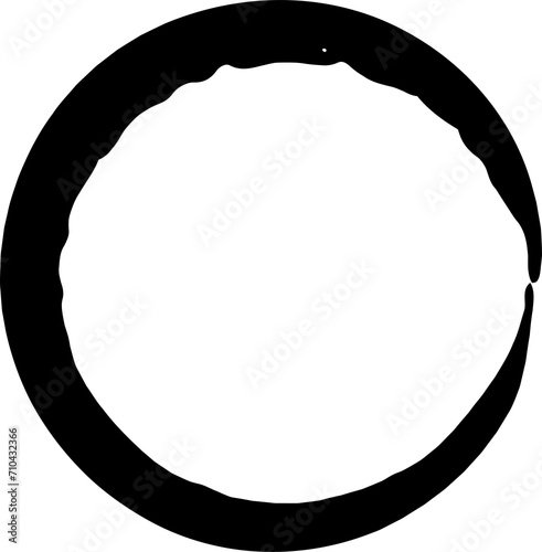 Grunge circles illustration on transparent background.