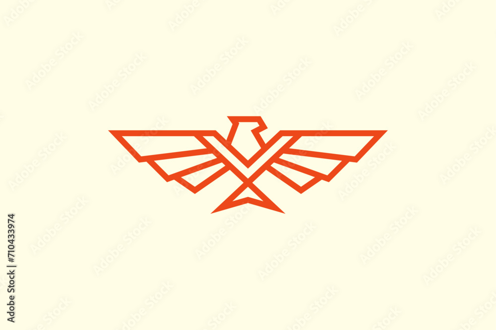 eagle icon illustration. vector, editable stroke.