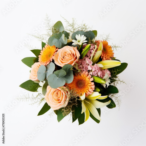 Colorful bouquet shot from above © Kondor83