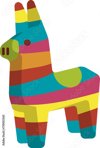 Vector colorful donkey pinata