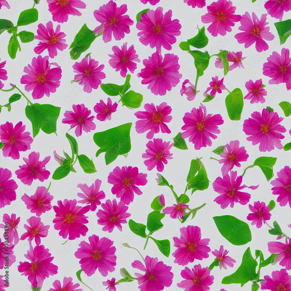 Flowers. Abstract seamless pattern. AI generated. Flowers. Abstract seamless pattern. AI generated.