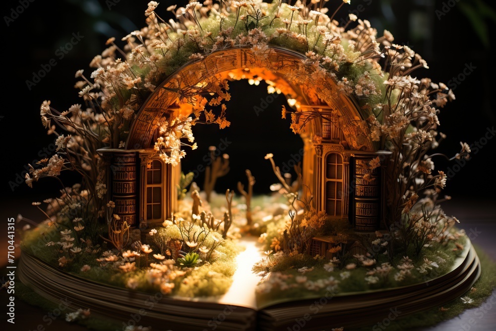 Enchanted Book with Floral Arch