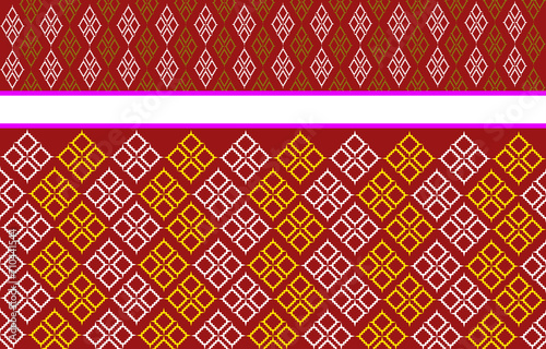 Thai pattern background vector illustration. Lai Thai element pattern