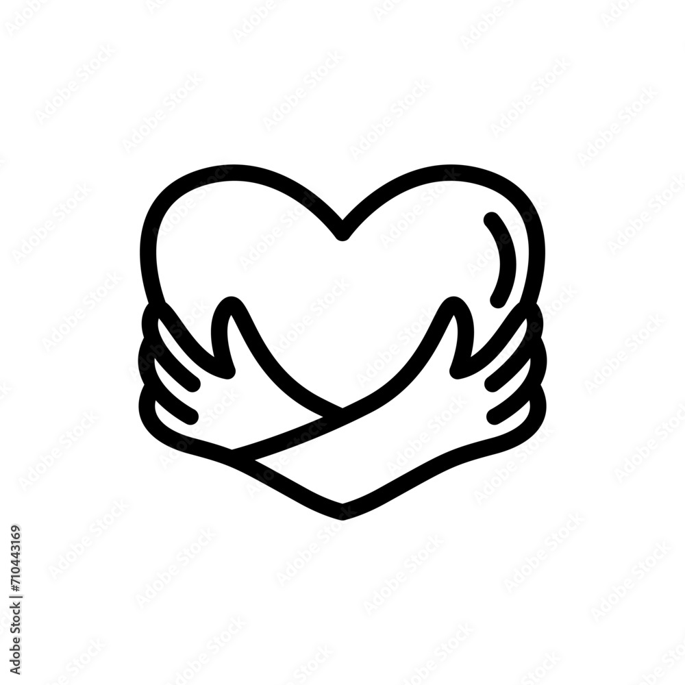 self love icon or logo design isolated sign symbol vector illustration - high quality line style vector icon self love icon or logo design isolated sign symbol vector illustration - high quality line style vector icon