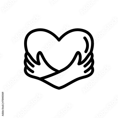 self love icon or logo design isolated sign symbol vector illustration - high quality line style vector icon