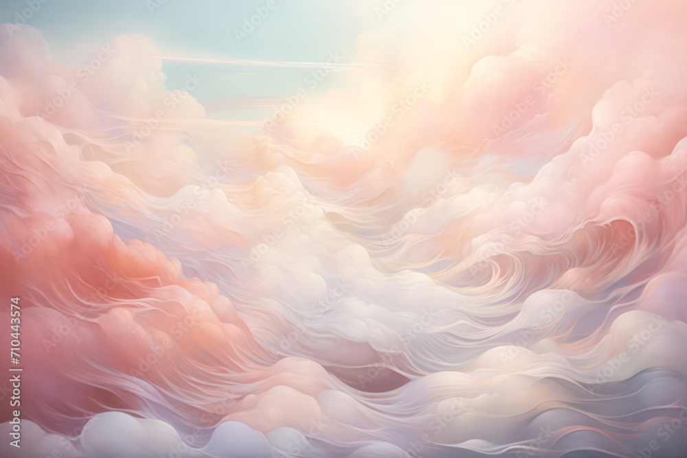 Fototapeta premium Abstract background with pink clouds 