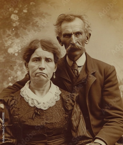 Old sepia photo of a couple