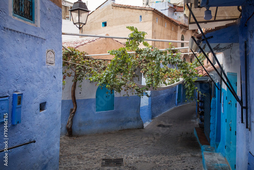Beautiful and colorful architecture and street of Chefchaouen, Morocco © danmir12