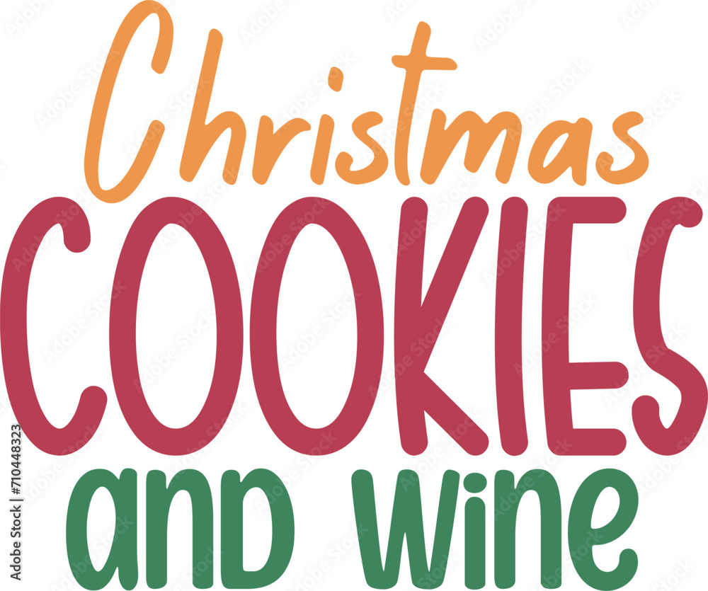 Christmas cookies and wine