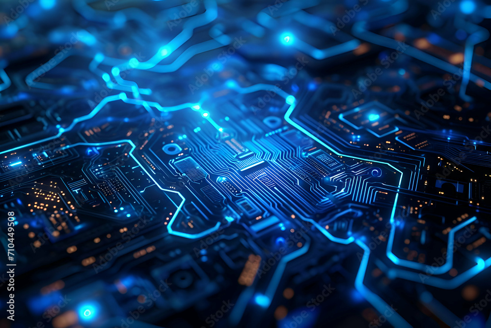 A blue sleek AI interface background with holographic displays, floating 3D graphs, and binary code streams background A blue sleek AI interface background with holographic displays, floating 3D graphs, and binary code streams background