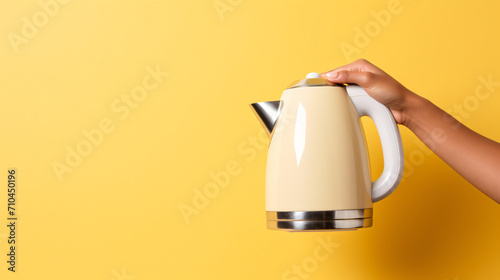 White electric kettle photo