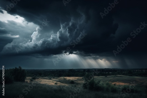 storm clouds over lake © Raccoon Stock AI