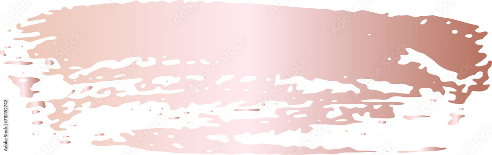 Pink gold ink grunge brush stroke illustration on transparent background. Pink gold ink grunge brush stroke illustration on transparent background.