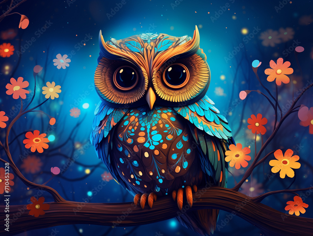 Obraz premium Colorful Owl illustration