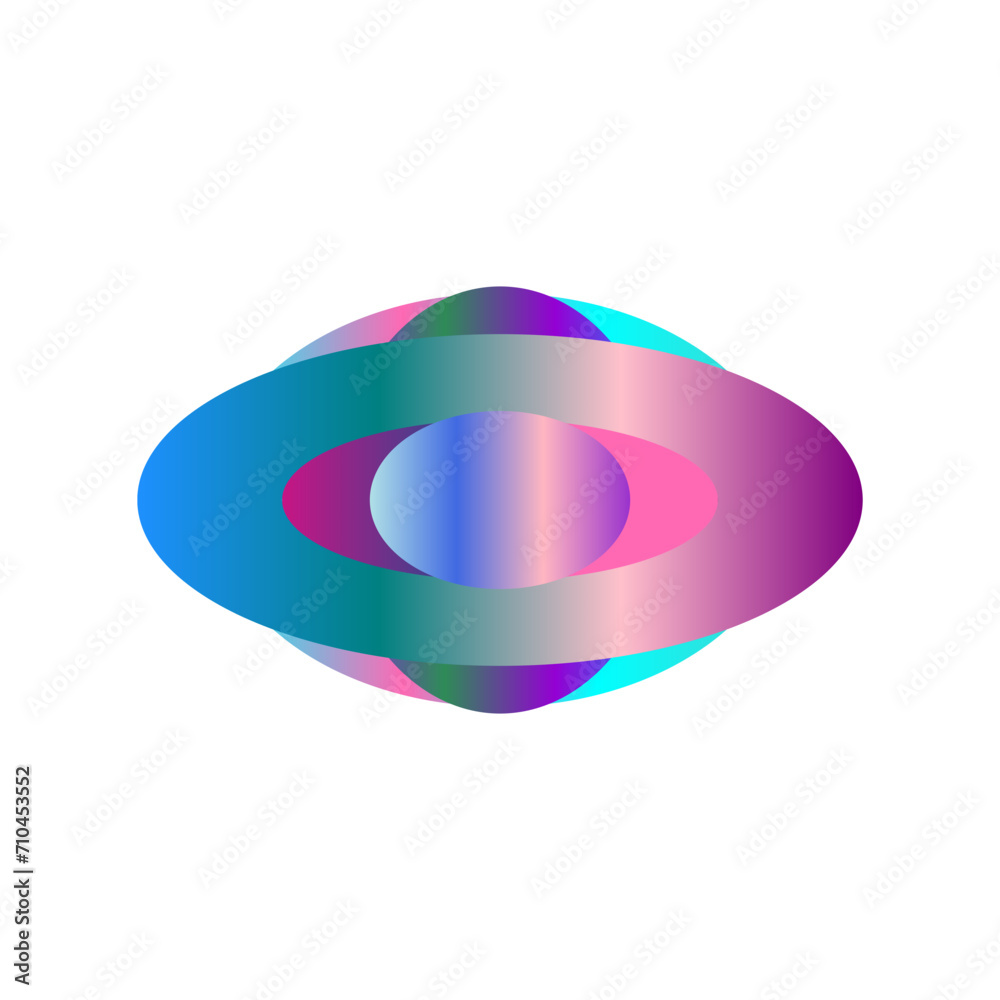 An abstract transparent cyberpunk oval shape design element. An abstract transparent cyberpunk oval shape design element.