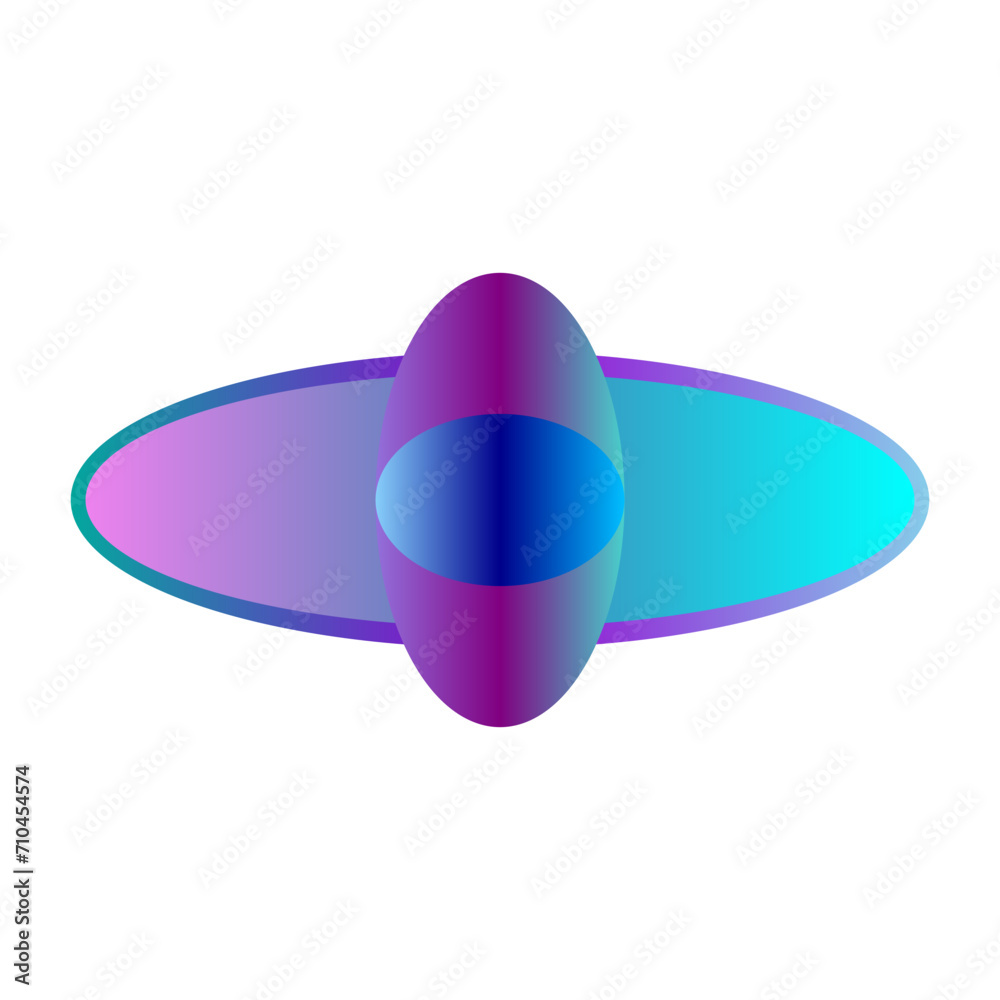 An abstract transparent cyberpunk oval shape design element. An abstract transparent cyberpunk oval shape design element.