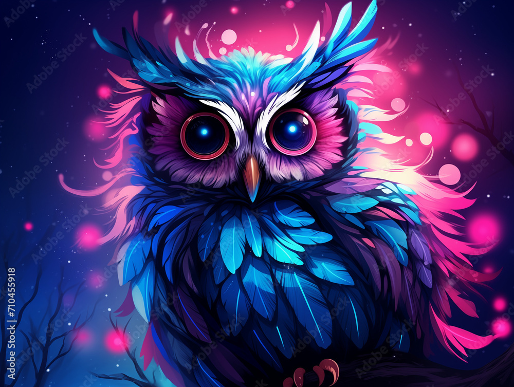 Colorful Owl illustration Colorful Owl illustration