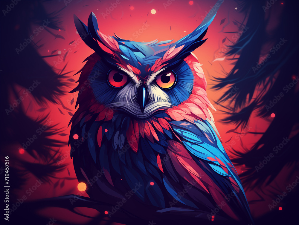 Colorful Owl illustration Colorful Owl illustration