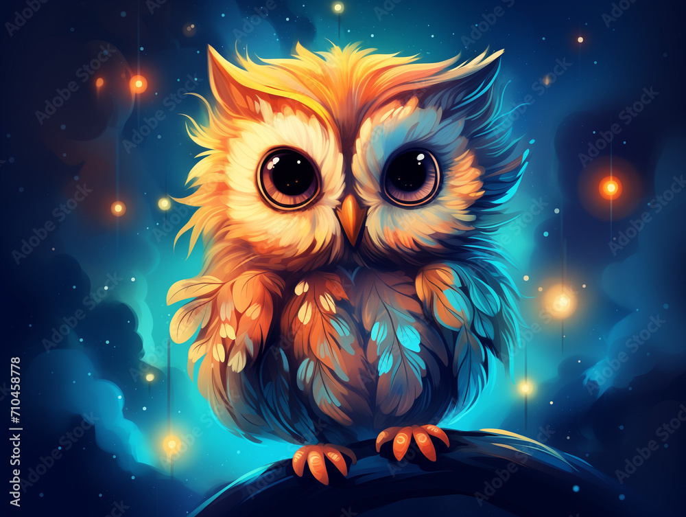 Obraz premium Colorful Owl illustration