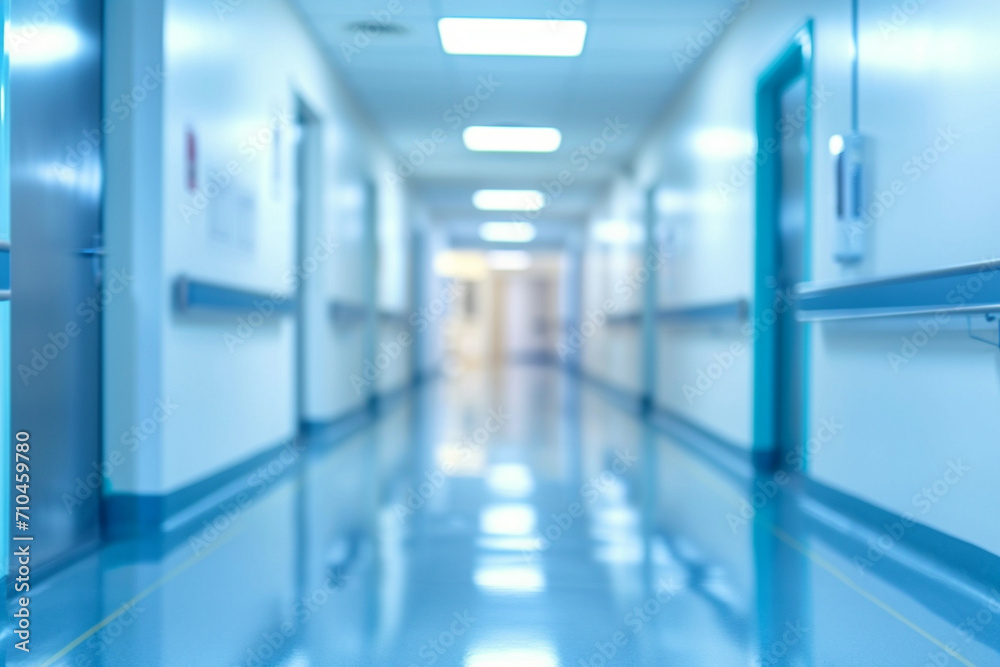 Hall or corridor in a modern hospital