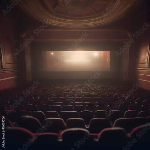 dark Cinema hall, AI-generatet