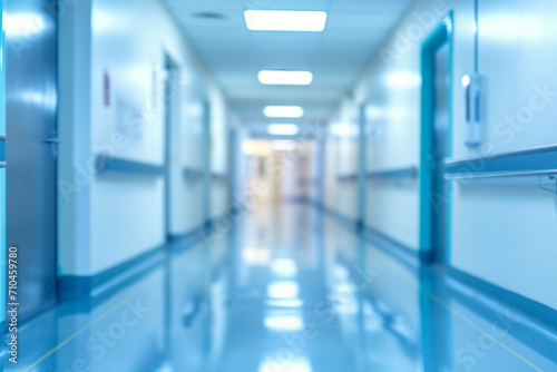 Hall or corridor in a modern hospital