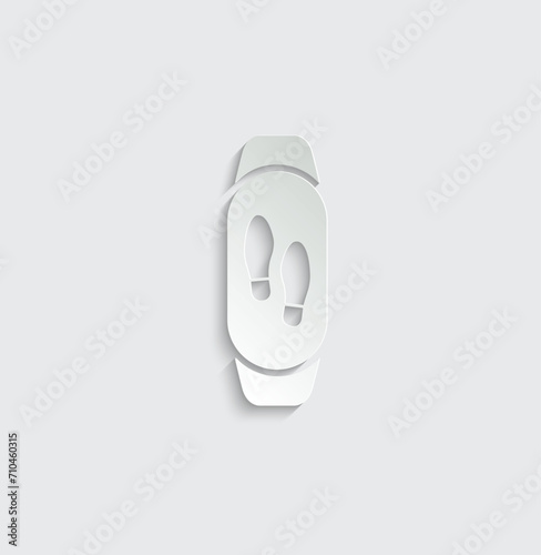 fitness tracker steps counter icon vector smart watch icon