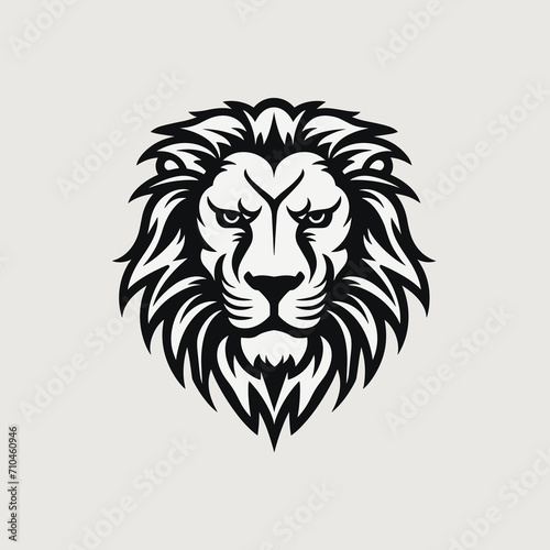 Fototapeta Naklejka Na Ścianę i Meble -  Vector lion head mascot, face for logo, emblem, badges, labels template t-shirt design element