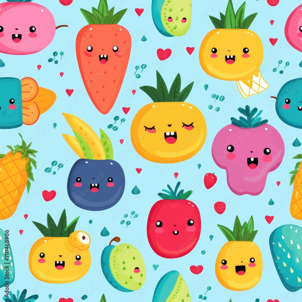 cute cartoon pattern, abstract pattern, sweet color seamless pattern design, for packing paper, fabric print and banner backgrounds.