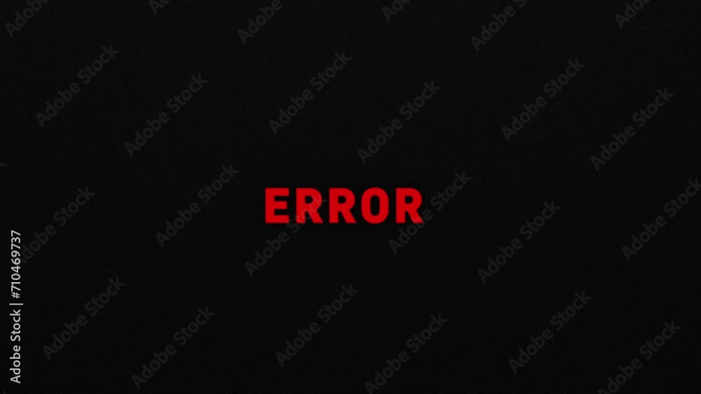 ERROR Looped text animation with glitch effect, and RGB noisy distortion effect to isolate on black background. ERROR Looped text animation with glitch effect, and RGB noisy distortion effect to isolate on black background.