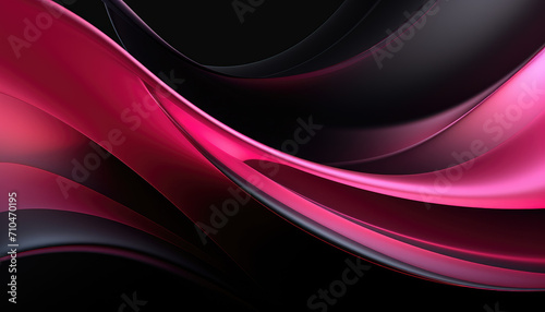 Abstract futuristic black and pink waves background