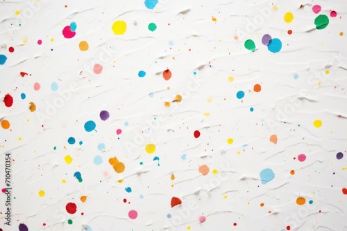 White handmade paper texture with colorful spots