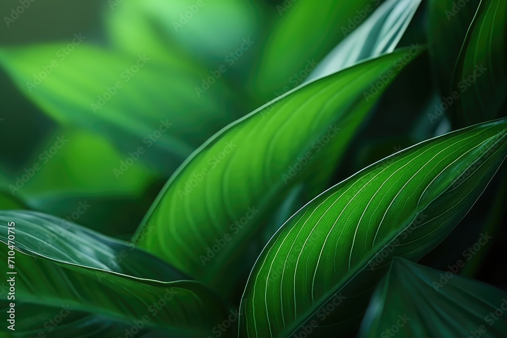 Closeup tropical leaves with abstract green texture, creating a natural macro background. Closeup tropical leaves with abstract green texture, creating a natural macro background.