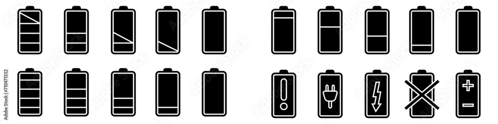 Battery charge icon vector. indicator battery illustration symbol. accumulator logo. - obrazy, fototapety, plakaty 
